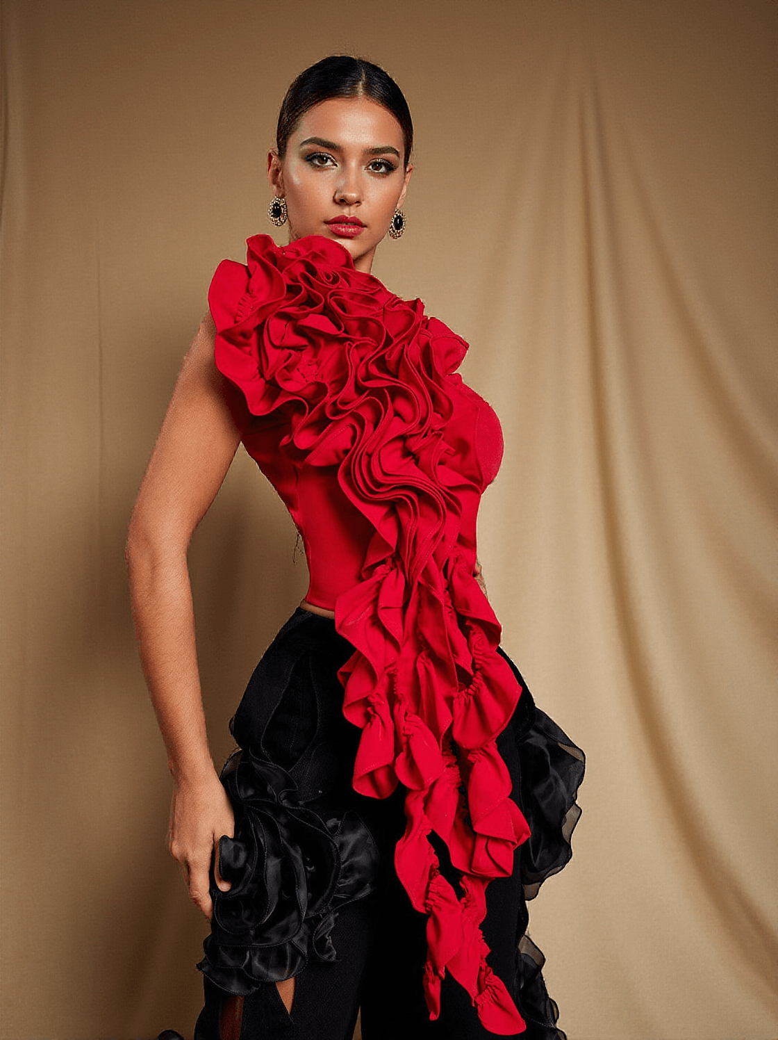 JAYDEN ONE SHOULDER RUCHED TOP