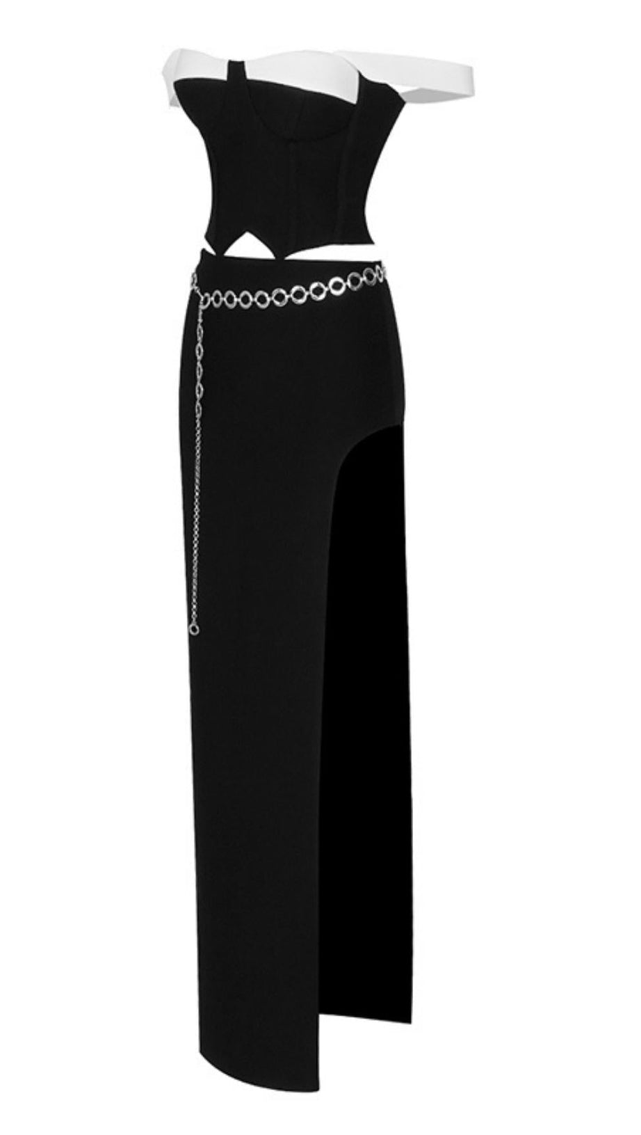 STRAPLESS MAXI DRESS TWO PIECE SET