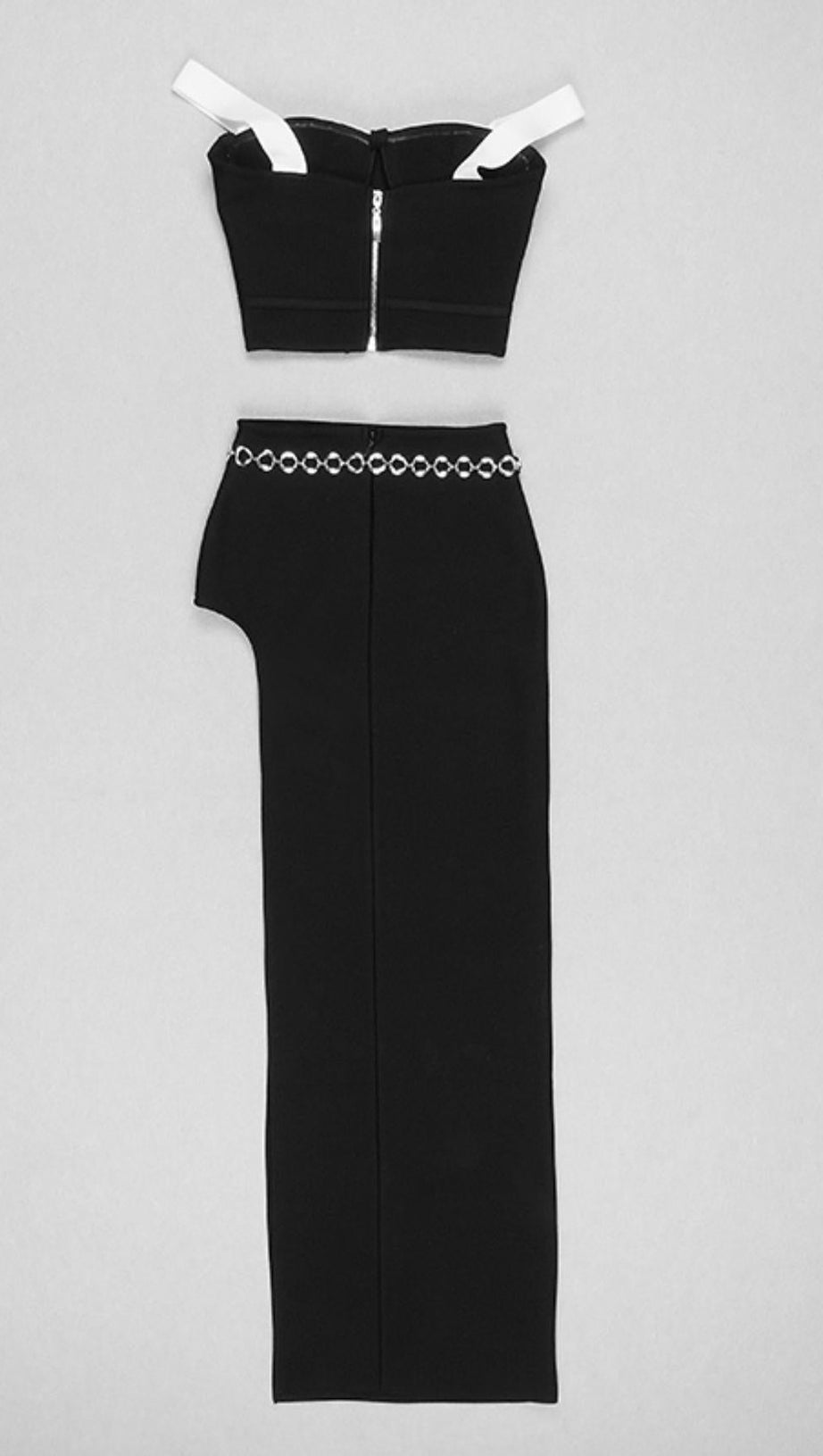 STRAPLESS MAXI DRESS TWO PIECE SET