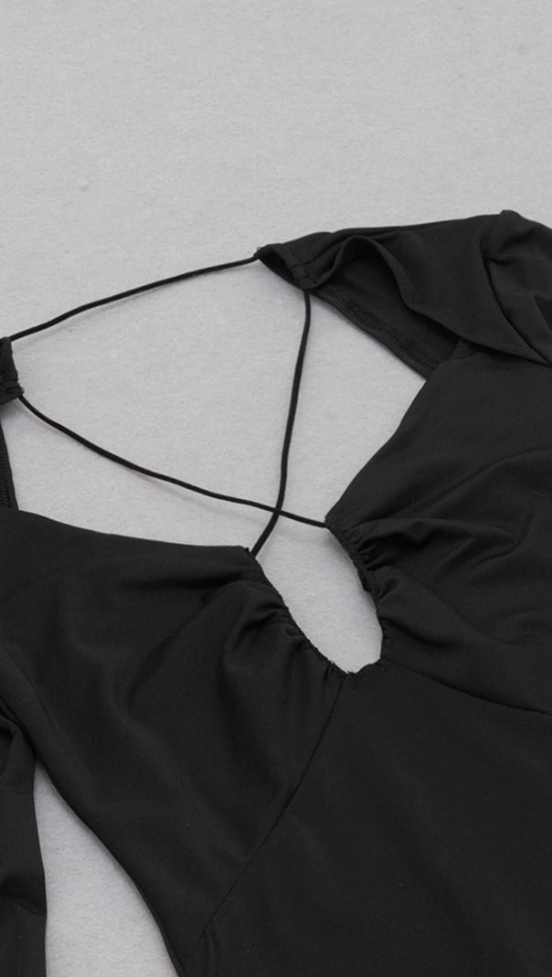AIIZIE BACKLESS MIDI DRESS IN BLACK - product image