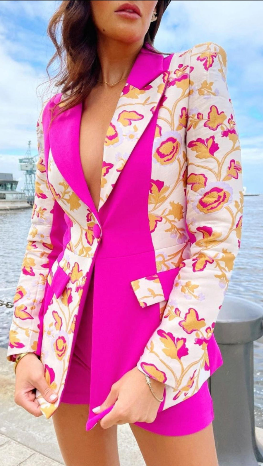 JACQUARD SUIT IN PINK