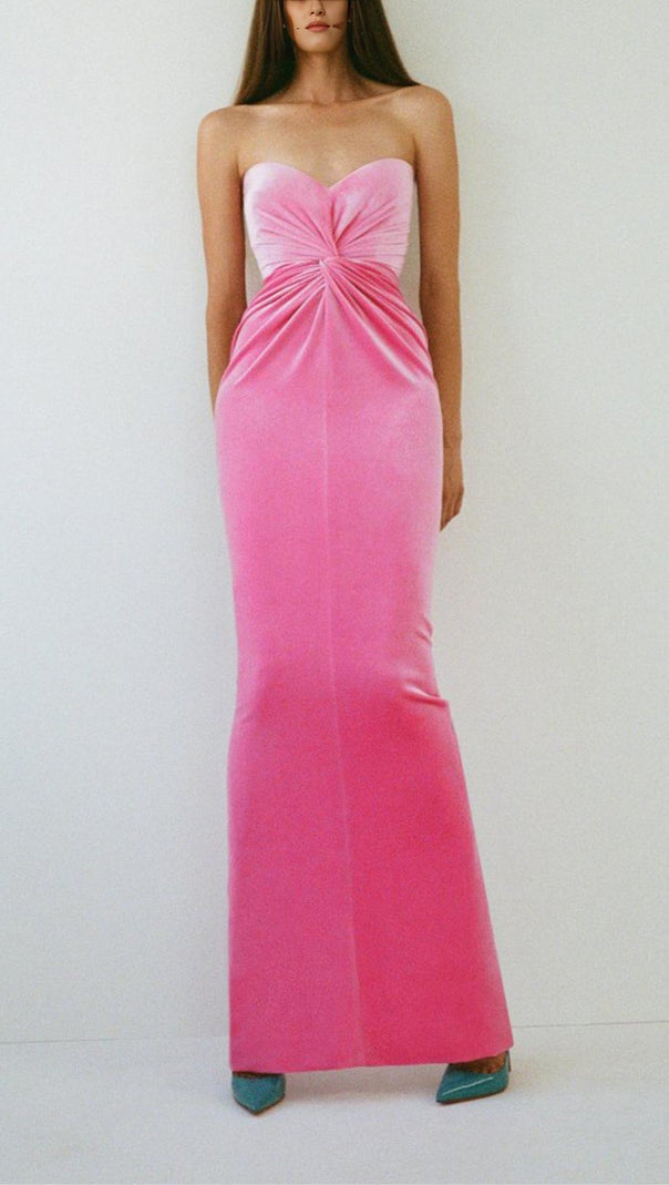 AIIZIE STRAPLESS MAXI DRESSES IN PINK - product image