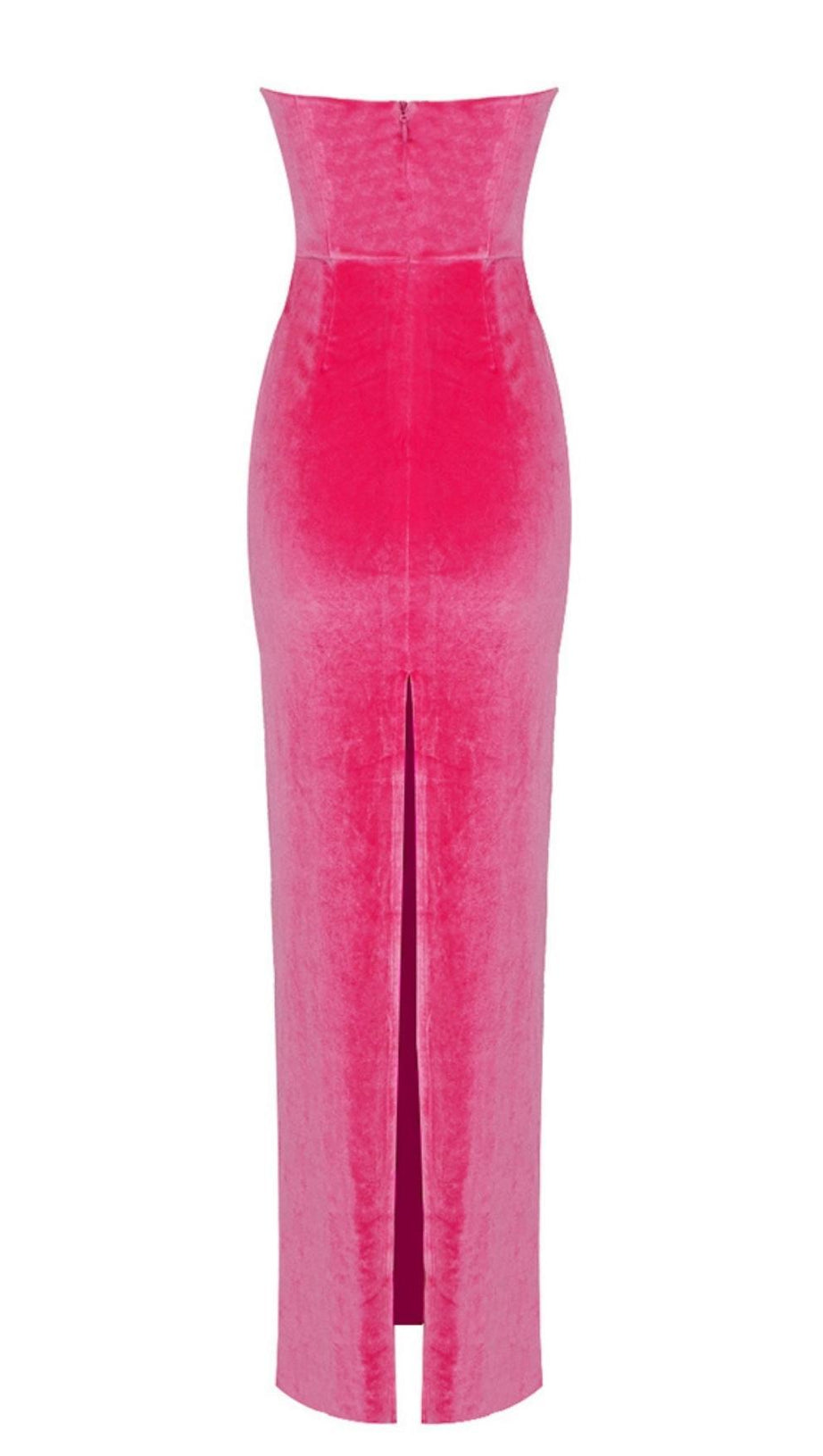 STRAPLESS MAXI DRESSES IN PINK