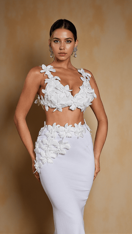 AMBROSE FLOWER SKIRT SET