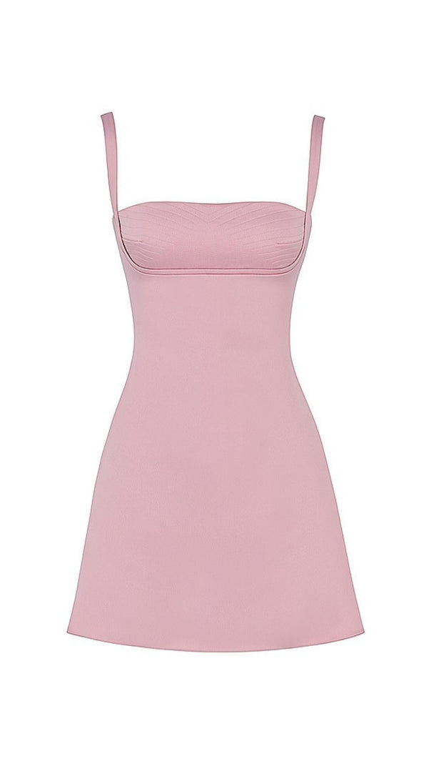 AIIZIE SATIN MINI DRESS IN PINK - product image
