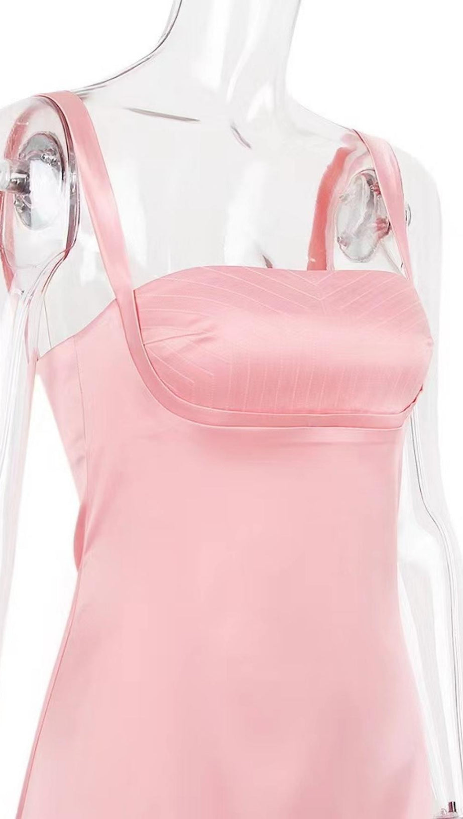 SATIN MINI DRESS IN PINK