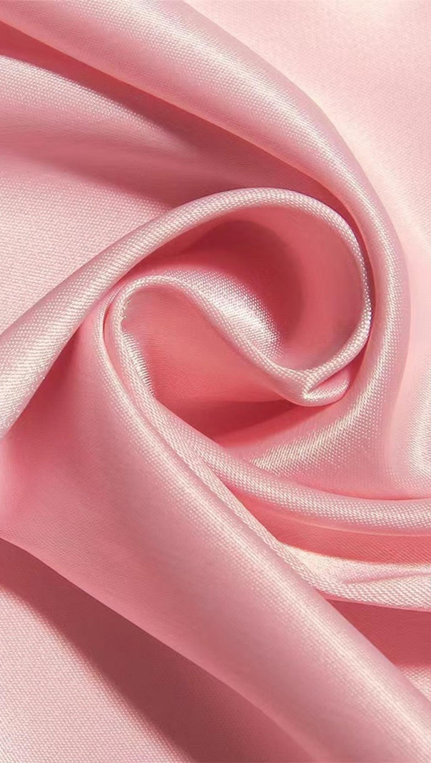 MINI ABITO IN RASO ROSA