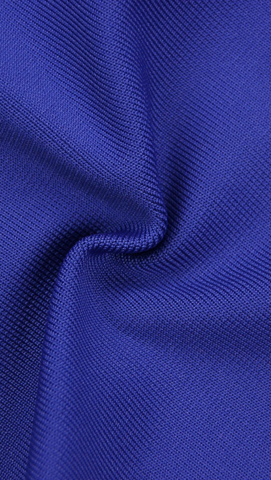 CUTOUT HALTER DRESS IN BLUE