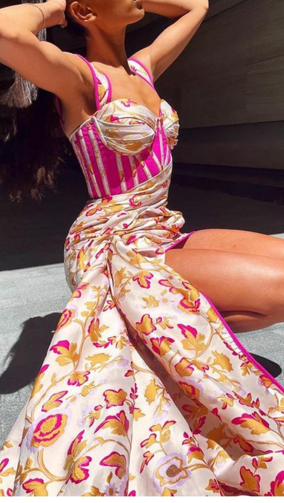 FLORAL JACQUARD MINI DRESS