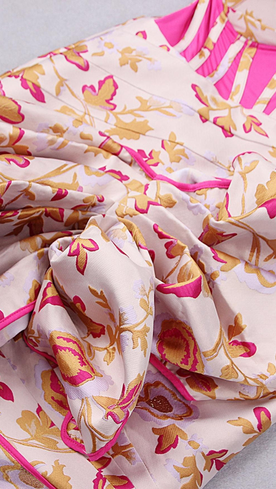 FLORAL JACQUARD MINI DRESS