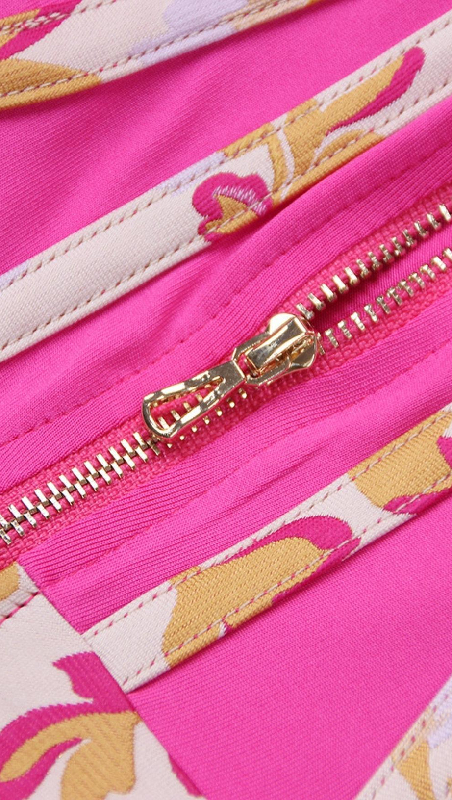 FLORAL JACQUARD MINI DRESS