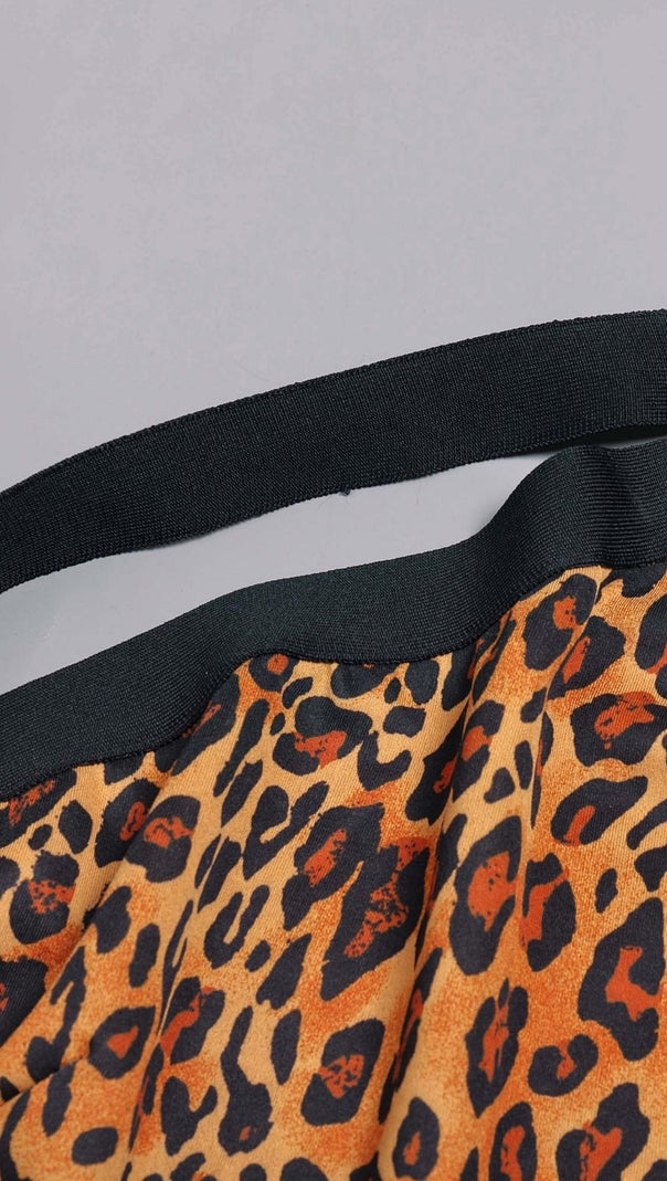 AIIZIE LEOPARD HIGH SPLIT MAXI DRESS - product image
