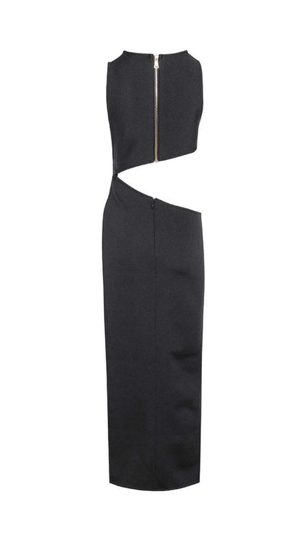 AIIZIE SPLIT MAXI DRESS IN BLACK OR BEIGE - product image