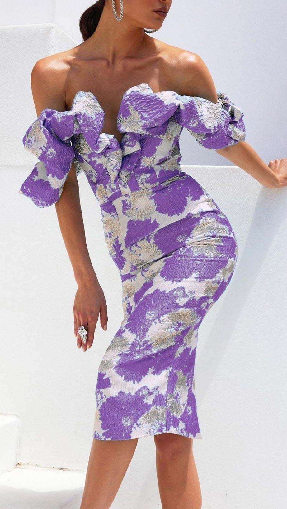 STRAPLESS MIDI DRESS