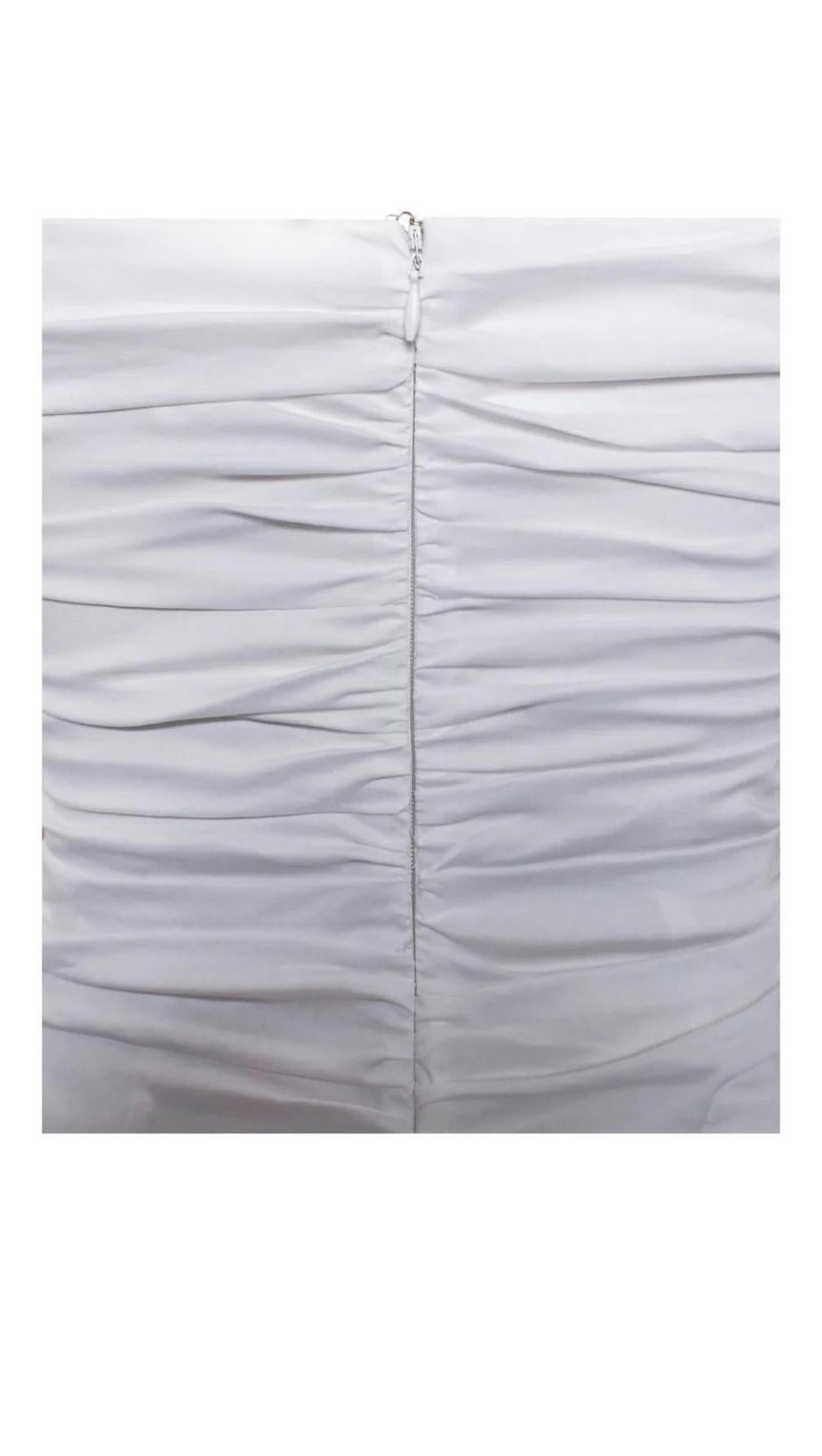 BUBBLE SLEEVE MINI DRESS IN WHITE