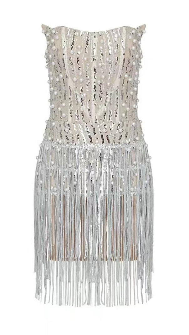AIIZIE STRAPLESS MIDI DRESS IN WHITE - product image