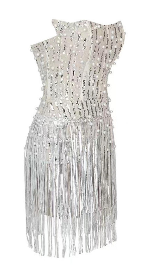 AIIZIE STRAPLESS MIDI DRESS IN WHITE - product image