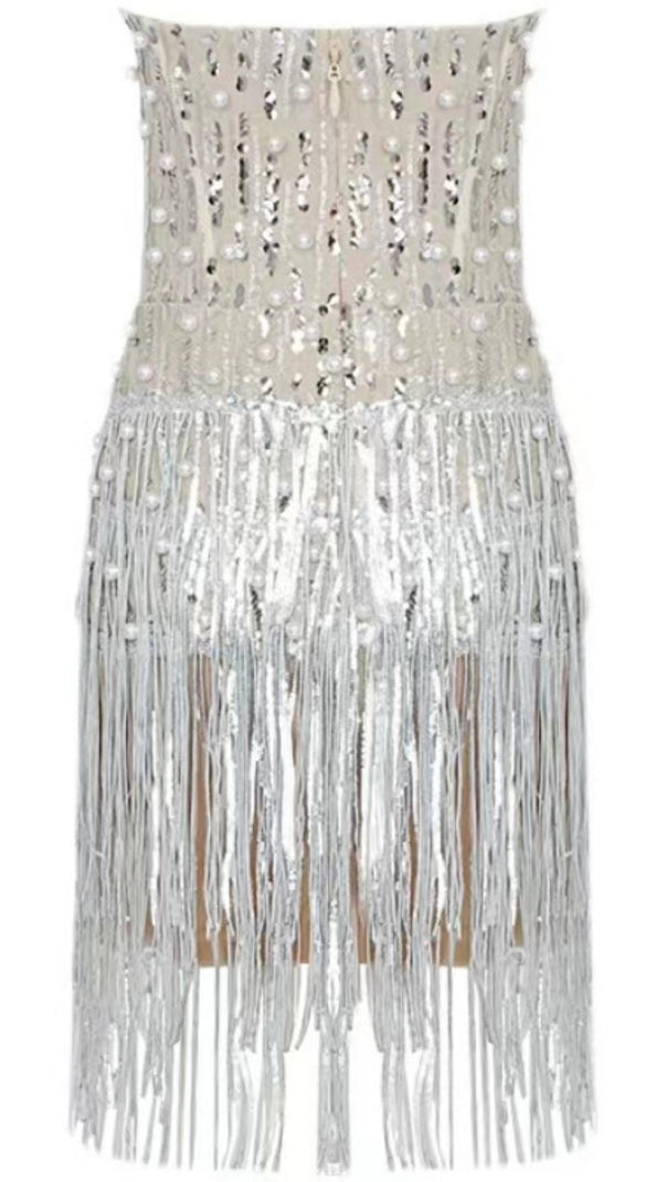 AIIZIE STRAPLESS MIDI DRESS IN WHITE - product image