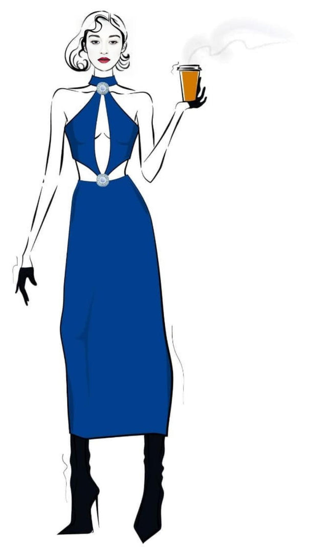 AIIZIE TIGHT MIDI DRESS IN BLUE - product image