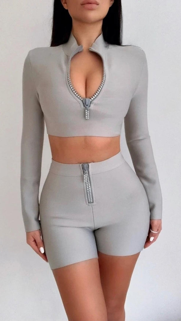 AIIZIE SPORT TWO-PIECE SET IN GREY - product image
