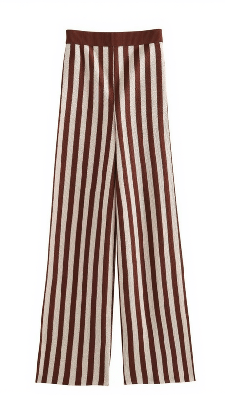 EURYDICE STRIPE KNITTED PANTS SET