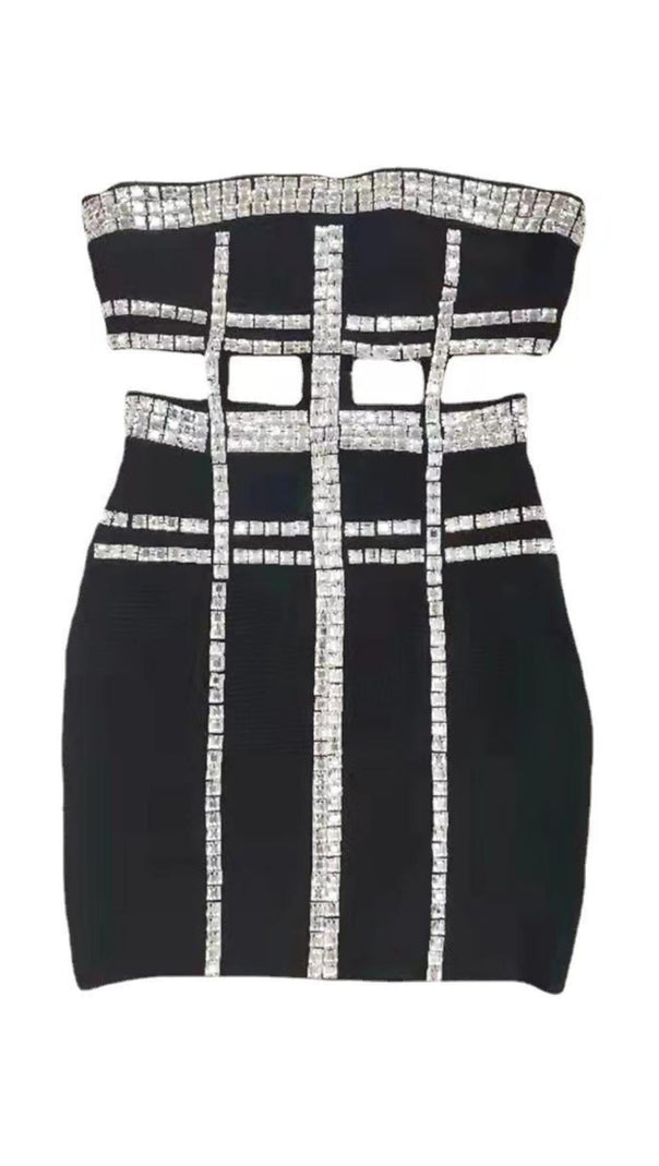 AIIZIE STRAPLESS MINI DRESS IN BLACK - product image