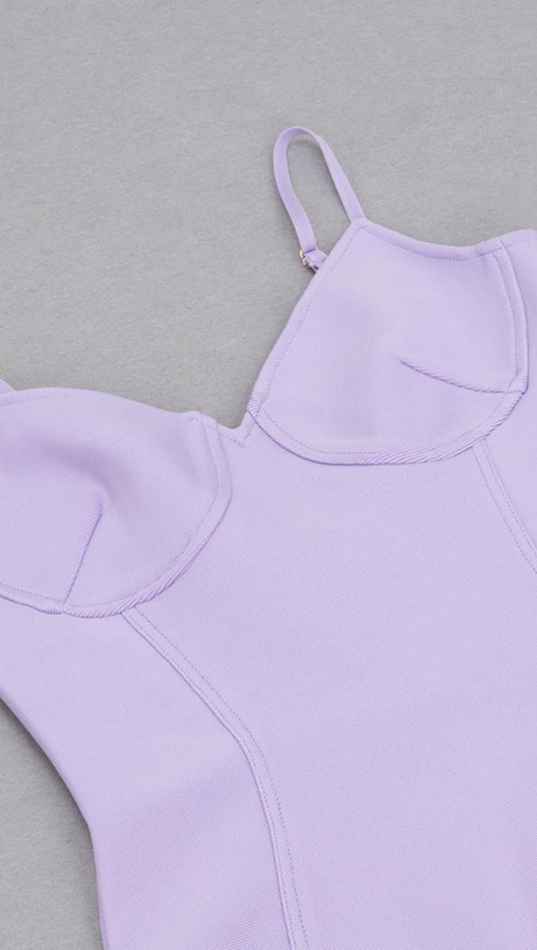 AIIZIE TIGHT MINI DRESS IN PURPLE - product image