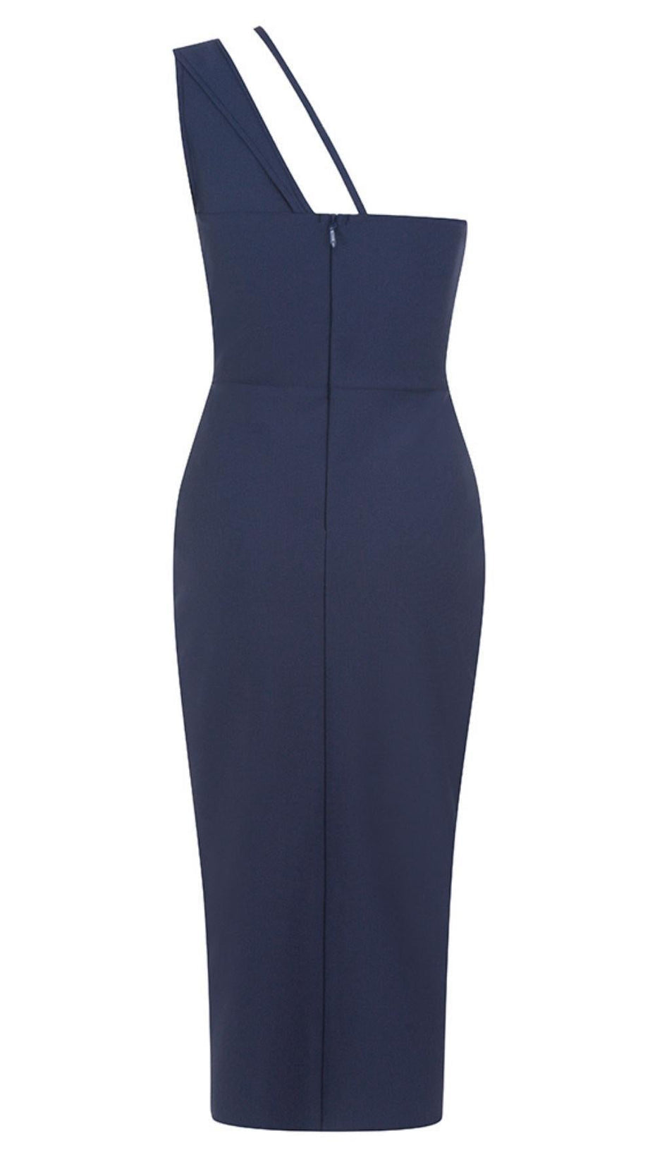 SPLIT MIDI DRESS IN BLUE