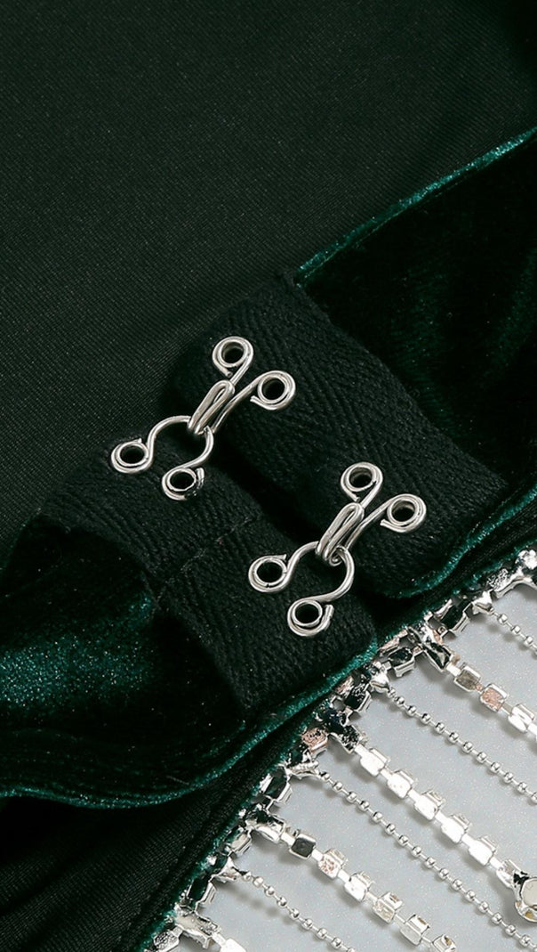 ZWEITEILIGES MINIKLEID IN GRÜN