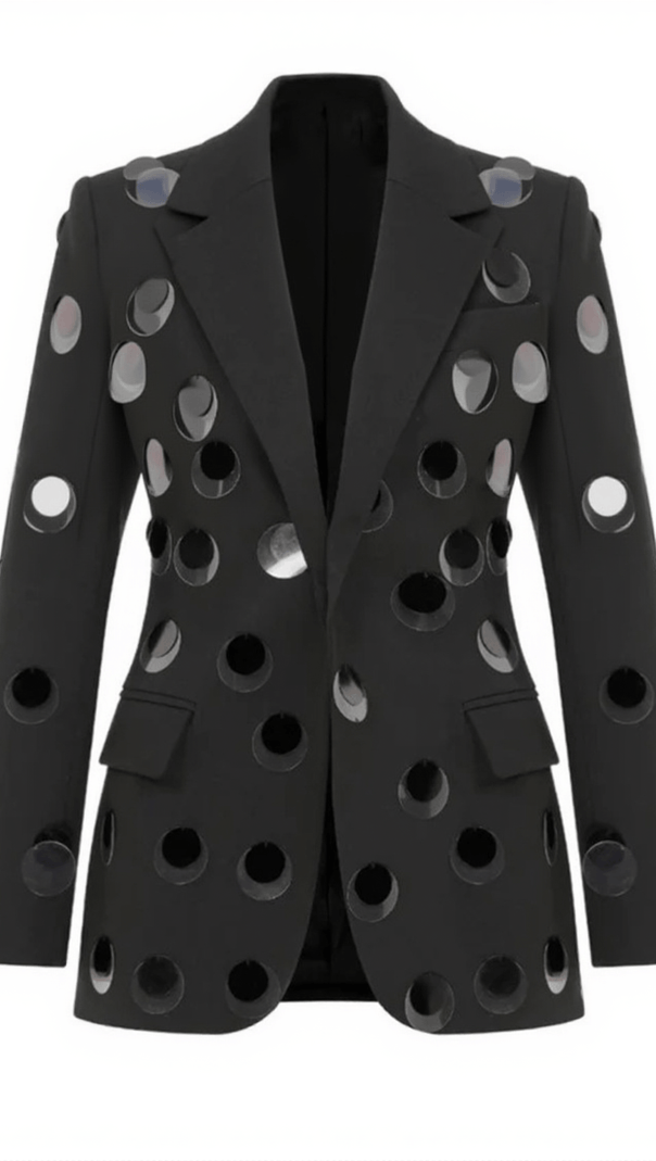 AIIZIE ROMEE LONG SLEEVE SEQUIN BLAZER - product image