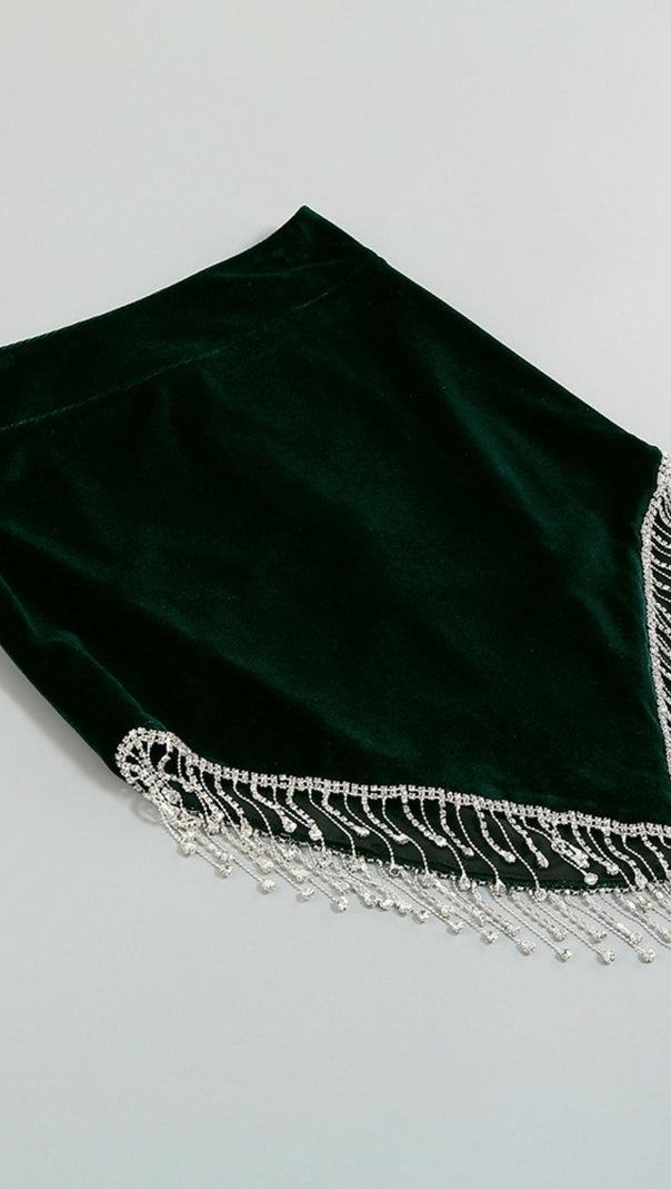 ZWEITEILIGES MINIKLEID IN GRÜN