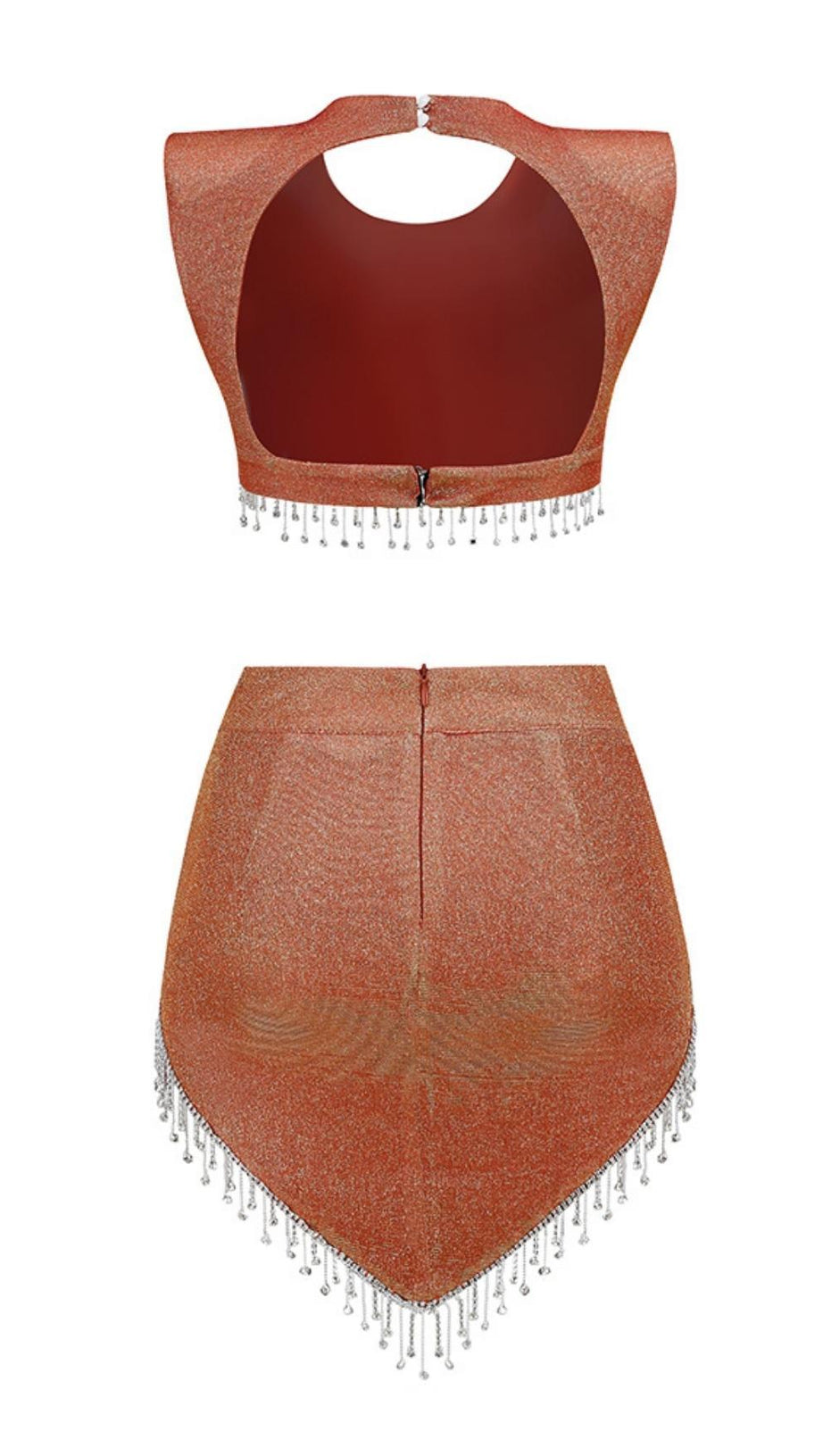 TWO-PIECE MINI DRESS IN GREEN