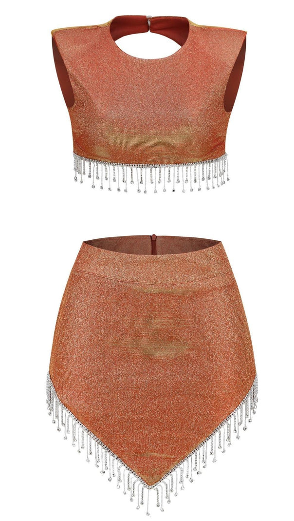 ZWEITEILIGES MINIKLEID IN GRÜN