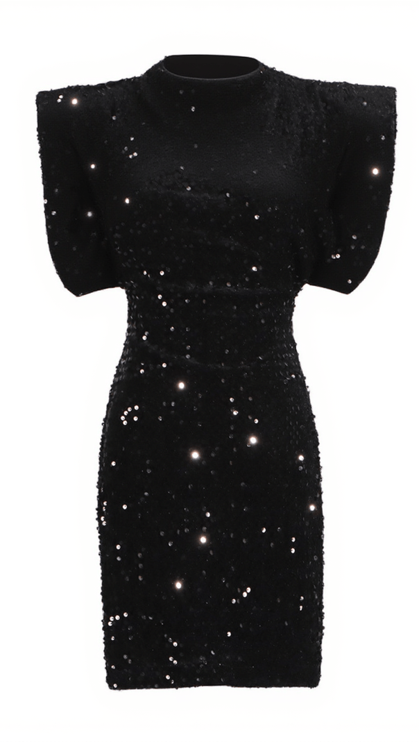 AIIZIE MATISSE SHOULDER PAD SEQUIN MINI DRESS - product image