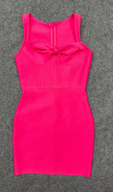 CHAIN MIDI DRESS IN PINK