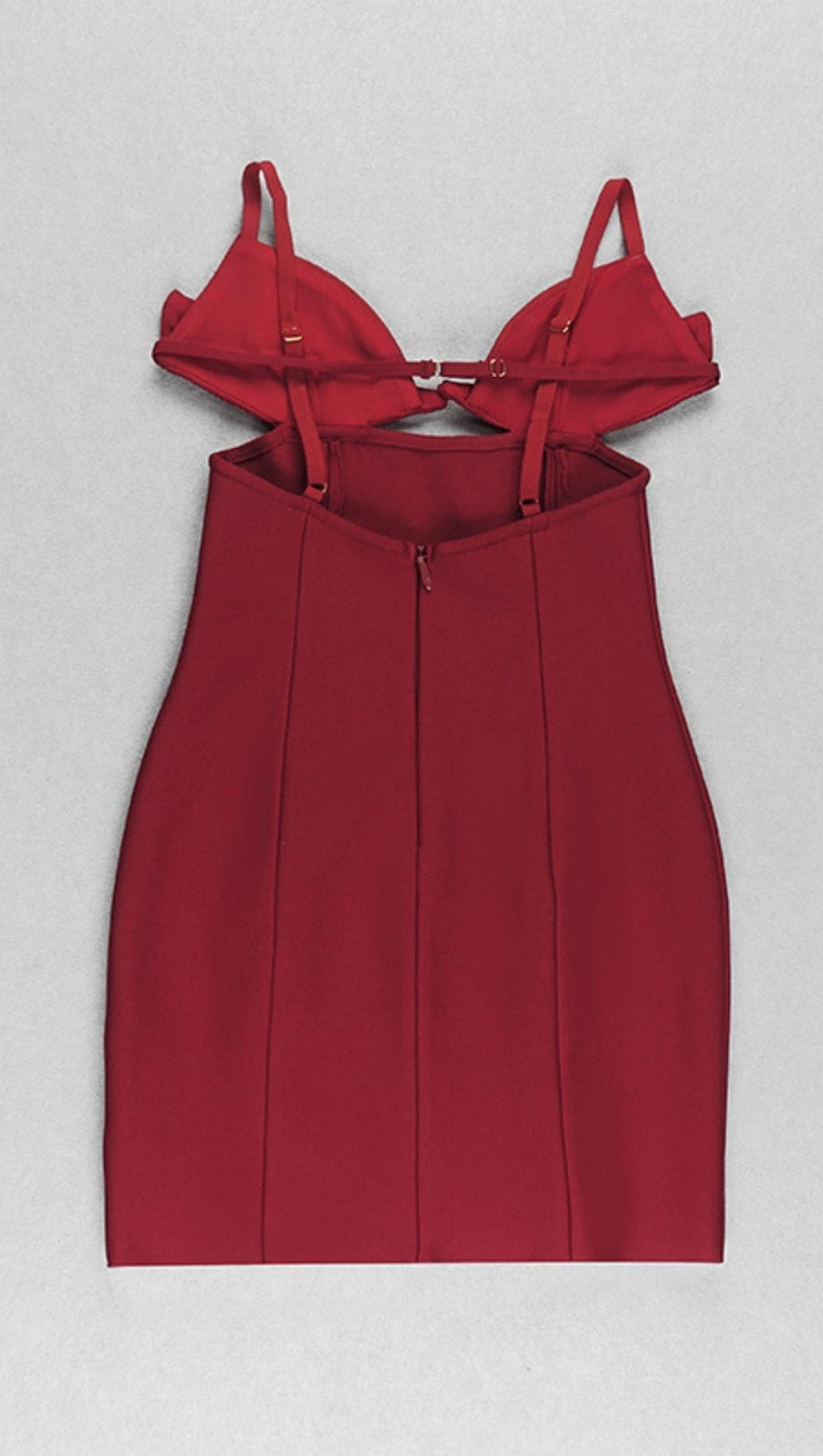 CUT OUT MINI DRESS IN RED