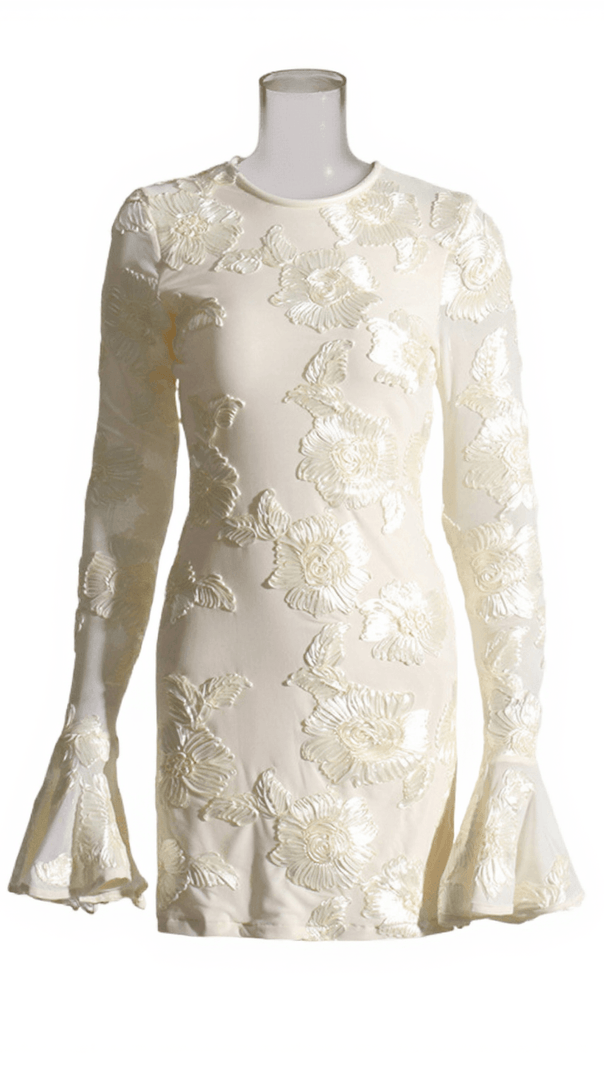 AIIZIE ANNABETH LONG SLEEVE FLOWER MINI DRESS - product image