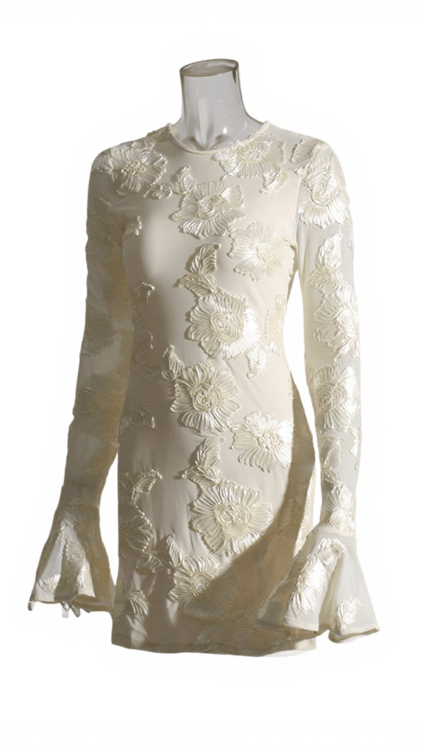 AIIZIE ANNABETH LONG SLEEVE FLOWER MINI DRESS - product image
