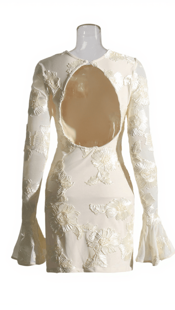 AIIZIE ANNABETH LONG SLEEVE FLOWER MINI DRESS - product image