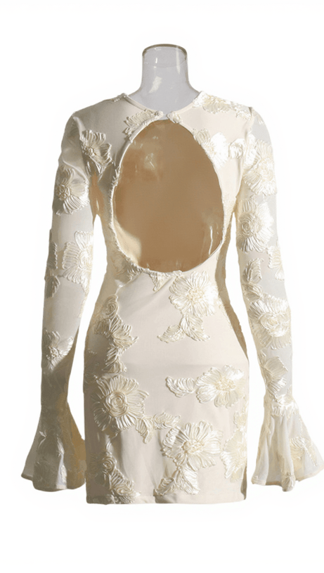 Annabeth Langärmliges Minikleid mit Blumenmuster