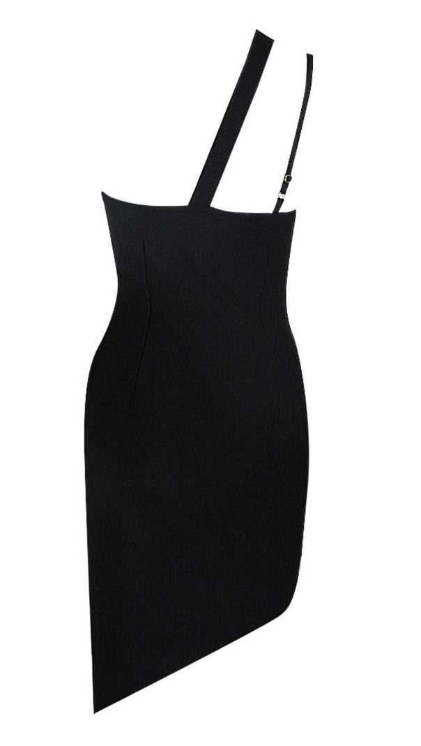 AIIZIE SHOULDER STRAPS MINI DRESS IN BLACK - product image