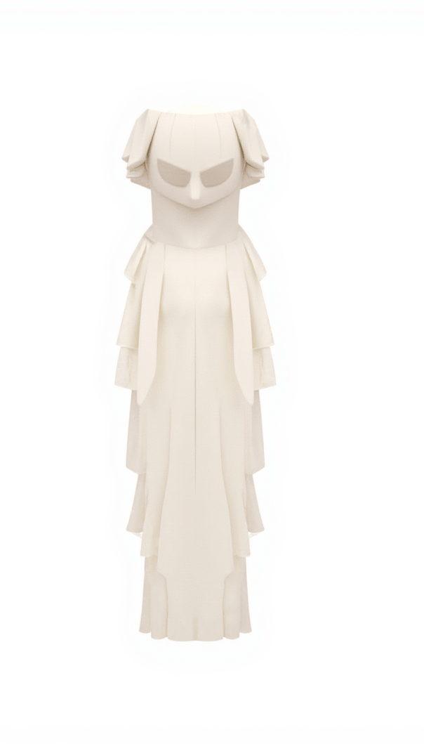 AIIZIE KATRINA STRAPLESS RUCHED MESH MAXI DRESS - product image