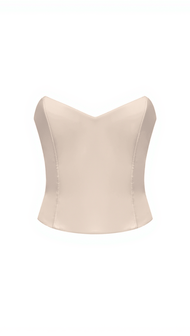 Katrina Strapless Ruched Mesh Maxi Dress