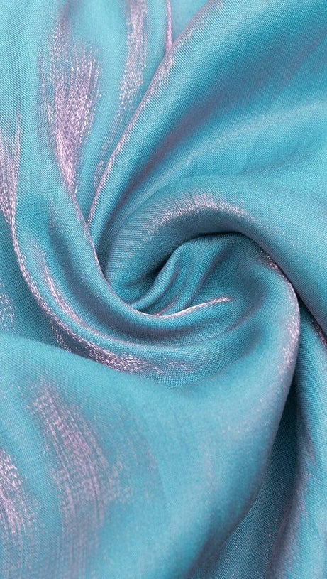 COLD SHOULDER RUMPET SLEEVE MIDI DRESS