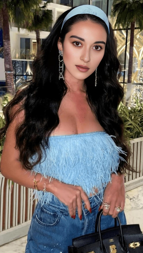 AIIZIE STRAPLESS FEATHER TOP - product image