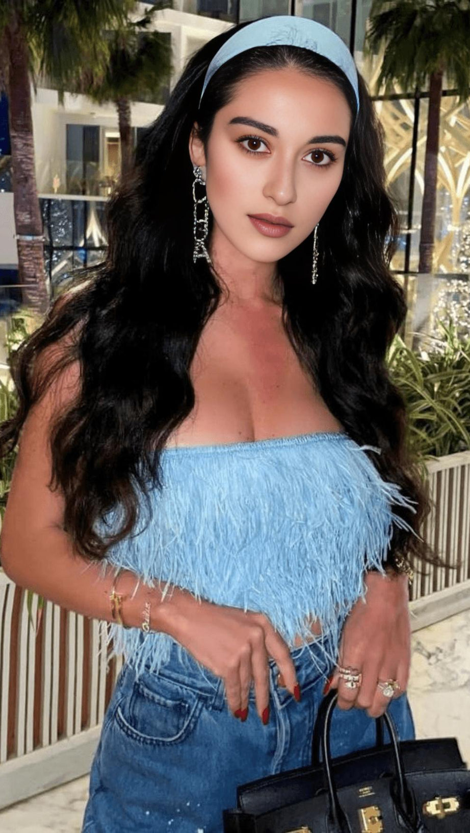 STRAPLESS FEATHER TOP