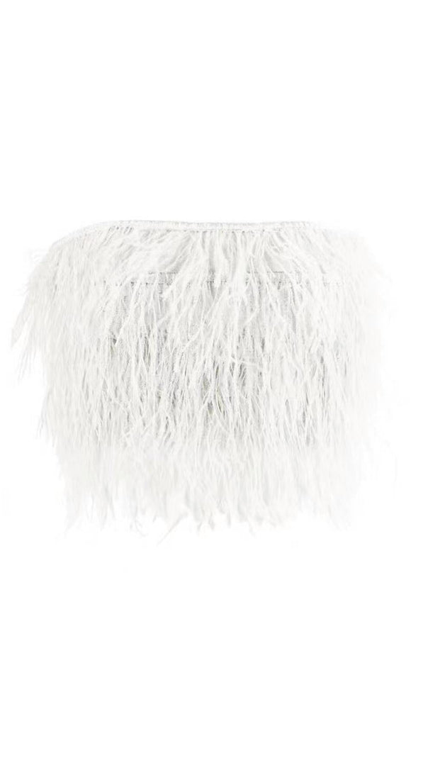 AIIZIE STRAPLESS FEATHER TOP - product image