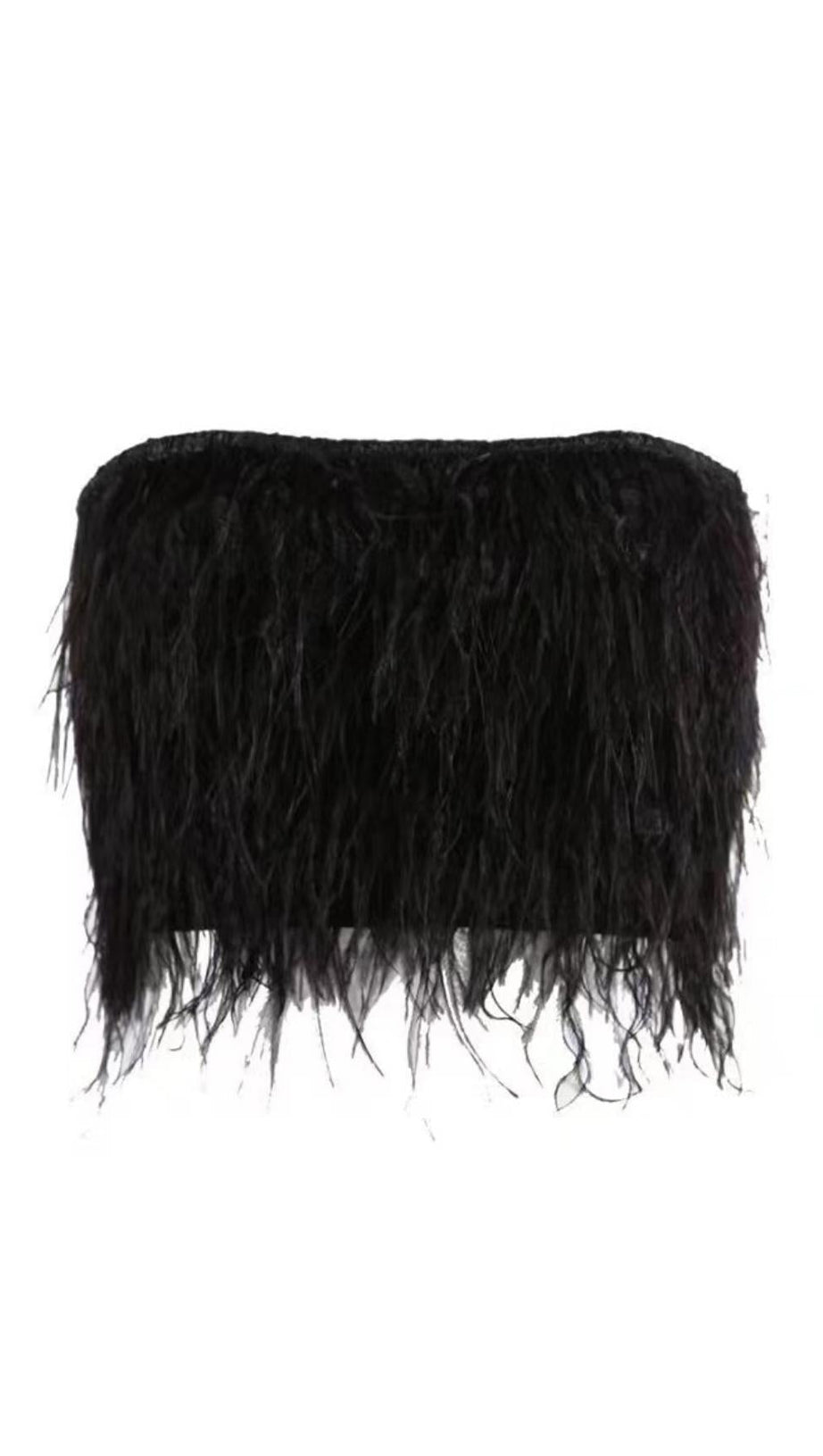 STRAPLESS FEATHER TOP