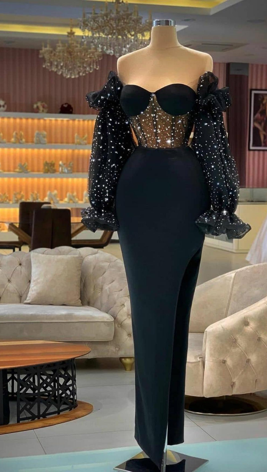 STRAPLESS MAXI DRESS