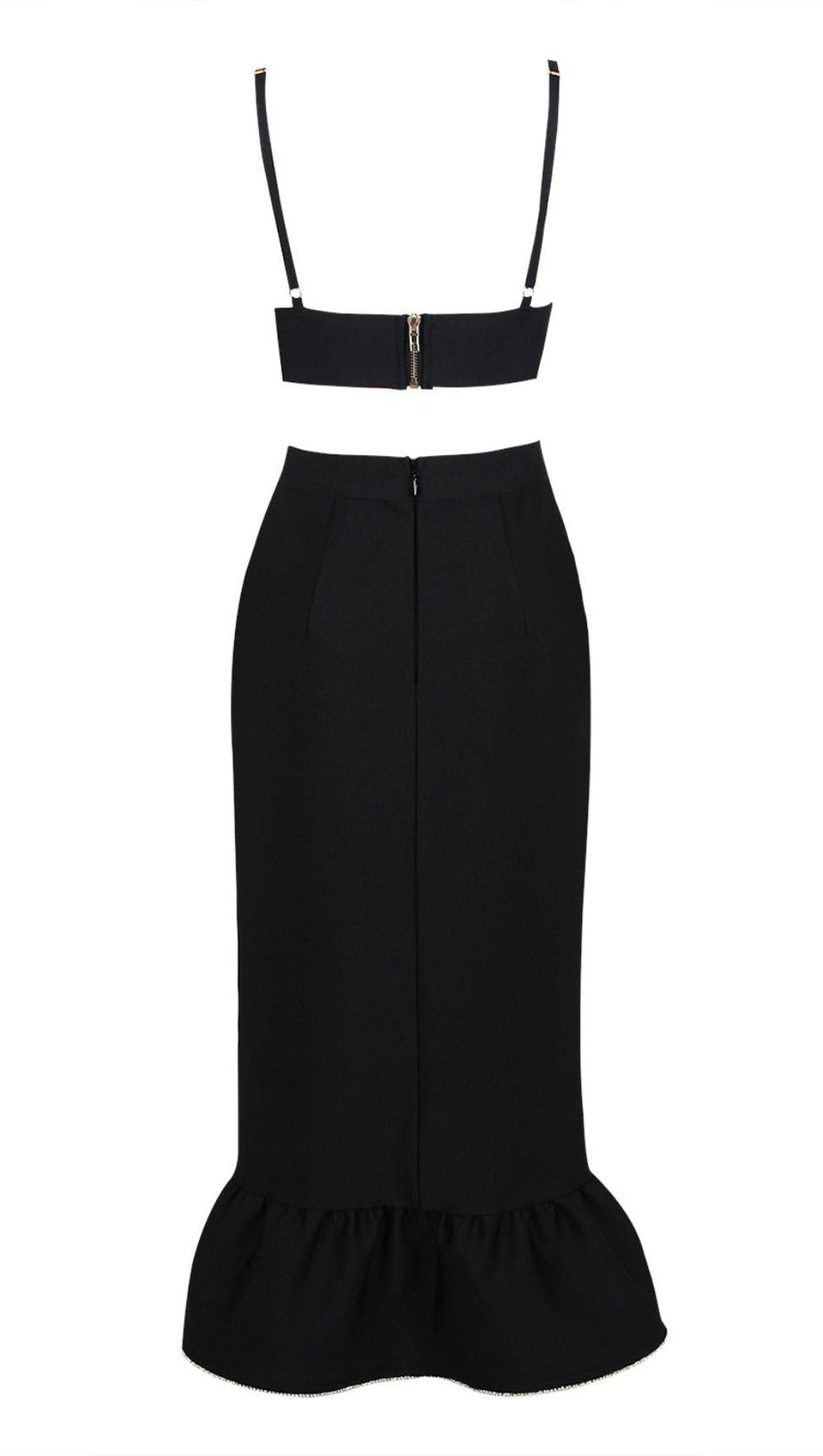 CORSET MIDI DRESS IN BLACK